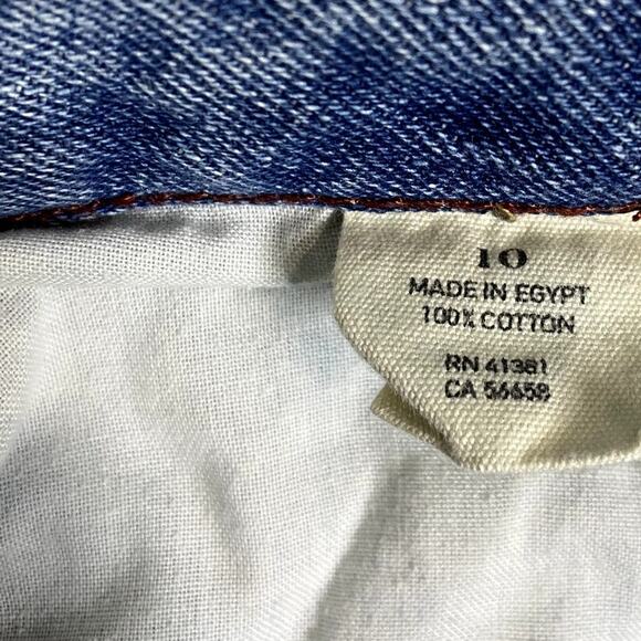 Vtg Polo Ralph Lauren Jeans Youth 10 26X26 Blue Distressed Slim Straight 381 - Picture 6 of 13